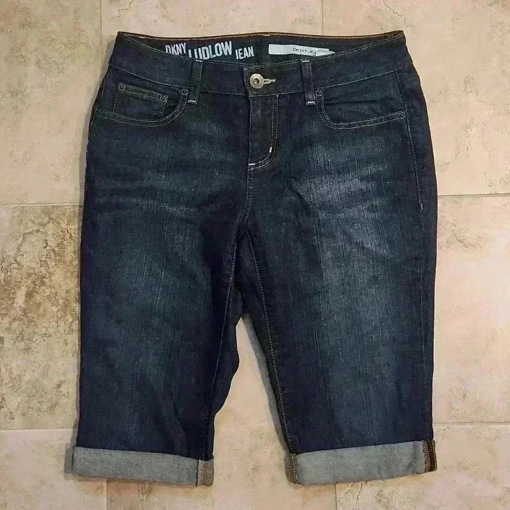 DKNY Ludlow Bermuda Jean Shorts